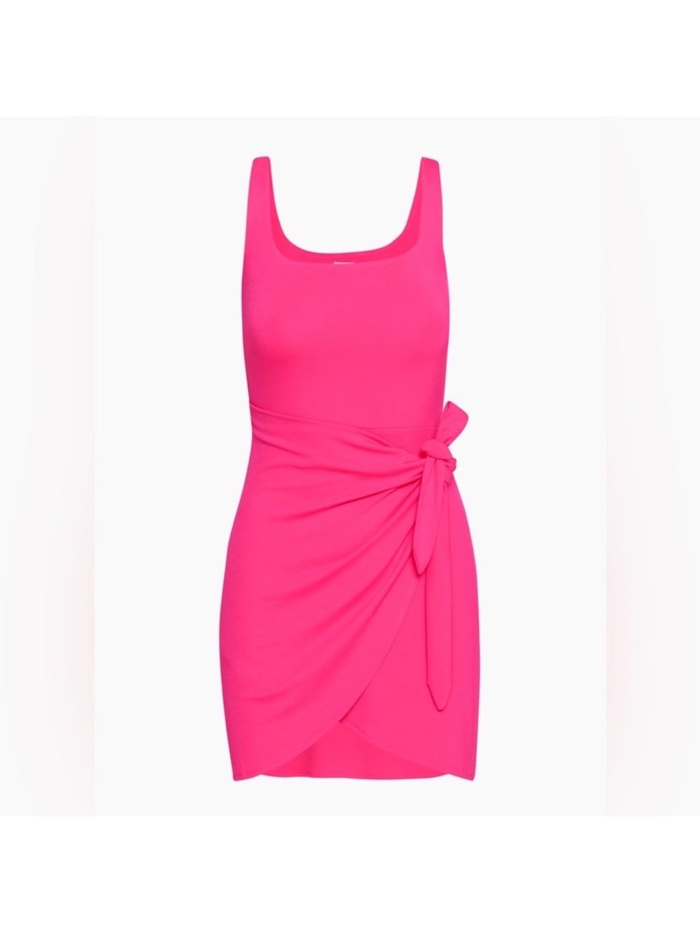 Aritzia Hot Pink Mini Dress with Side Tie